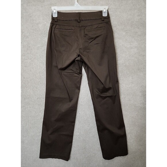Lee Modern Series Curvy Fit Trouser Pants Women 8 Short Brown Cotton Stretch NEW - Picture 4 of 9